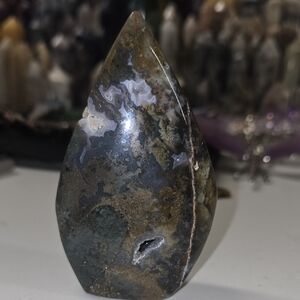 Moss Agate Tear Drop